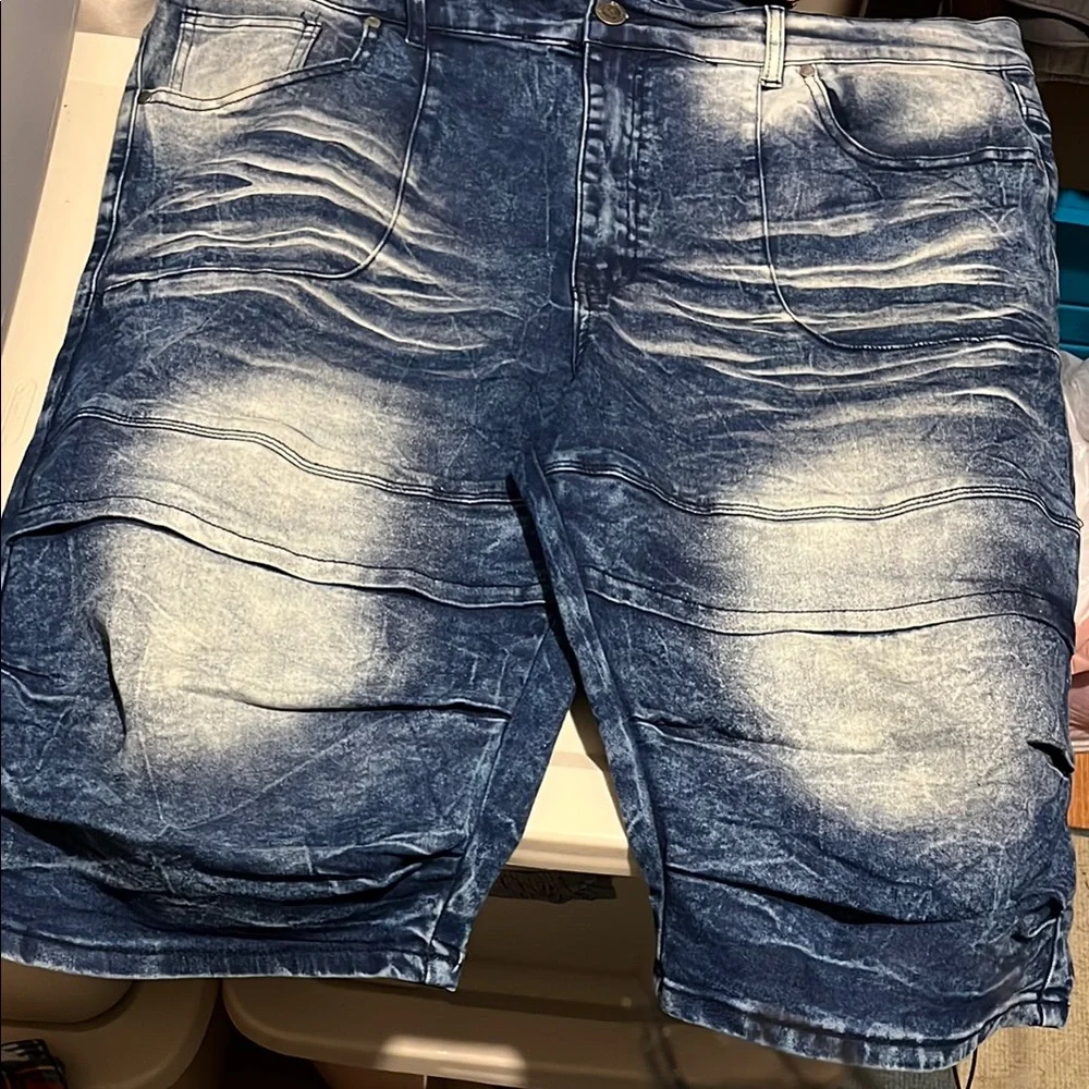 Men's Blue Denim Shorts